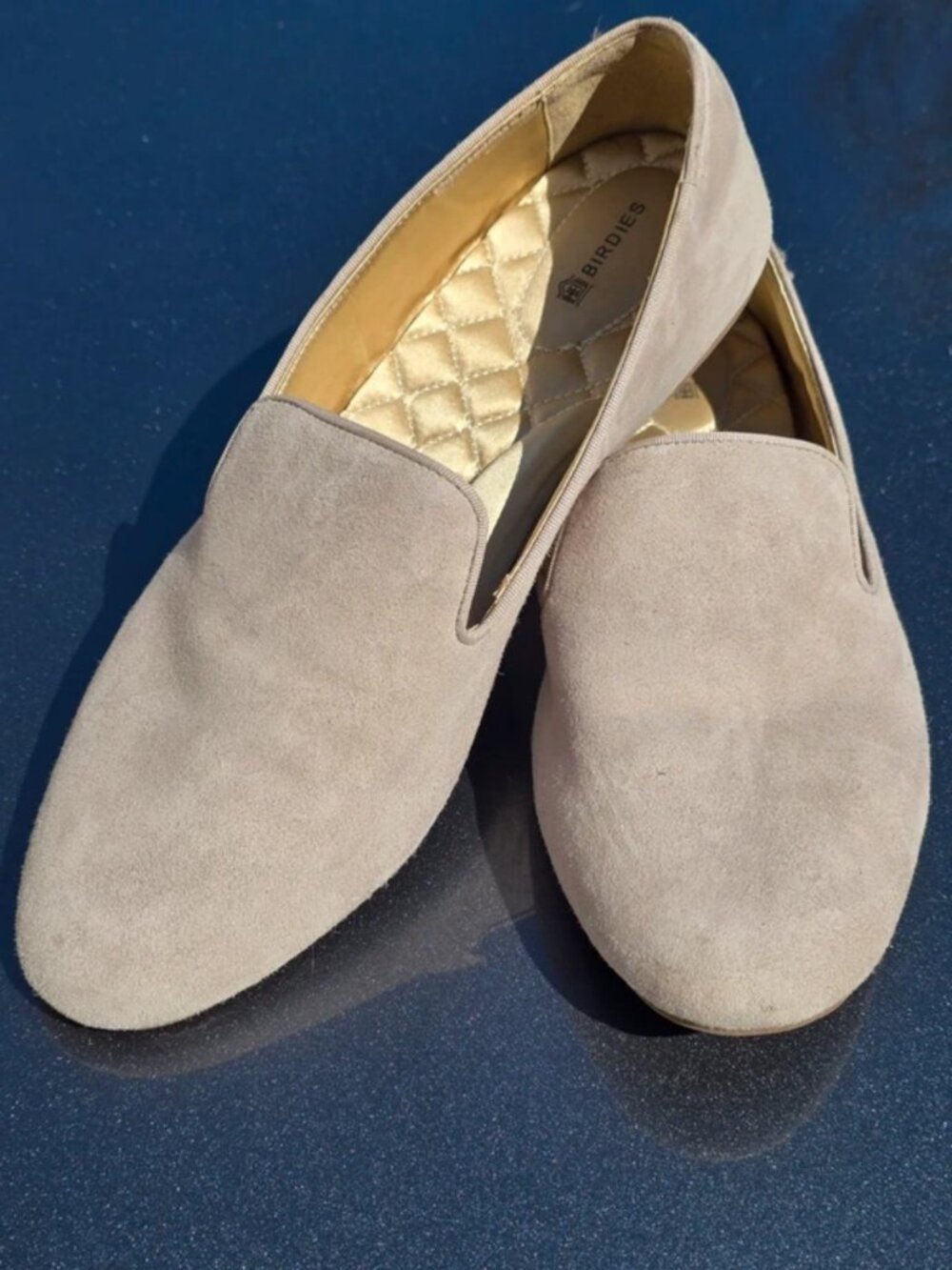 Birdees Cream Suede Flats Size 10.5
